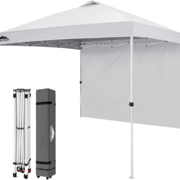 10x10 Commercial Pop up Canopy Tent with One Detachable Sidewall