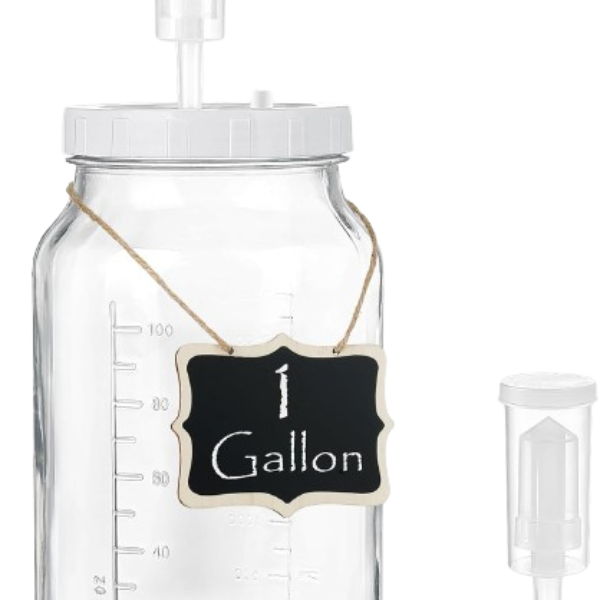 1 Gallon Large Fermentation Jars with Airlocks and Airtight SCREW Lid