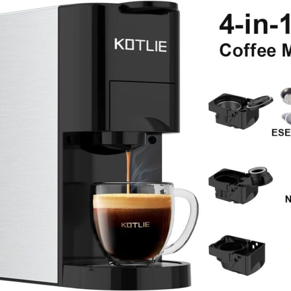 Espresso Machine, 4 in 1 Single Serve Coffee Maker