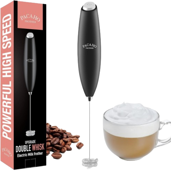 Milk Frother with Double Whisk