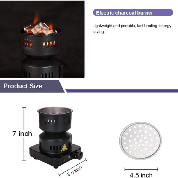 Charcoal Starter - Coal Burner for Cubes - Electric Hot Plate Coal Stove
