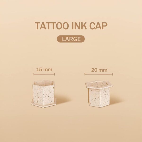 Tattoo Ink Caps Large 15mm - 200pcs Biodegradable Disposable ECO-Friendly Tattoo Ink Cups