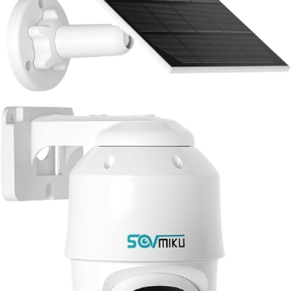 4MP Solar Security Camera Wireless Outdoor with Motion Detection and 360° View