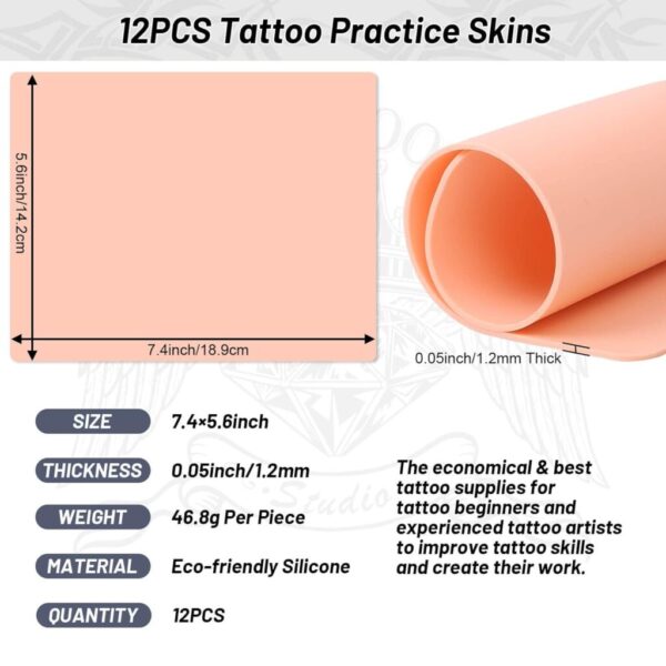 12PCS Tattoo Practice Skins