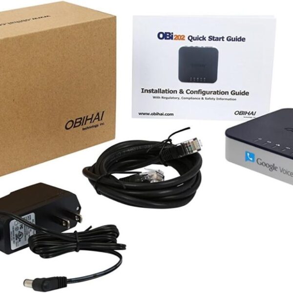 Obihai OBi202 VoIP Telephone Adapter with 2-Phone Ports, Router & USB