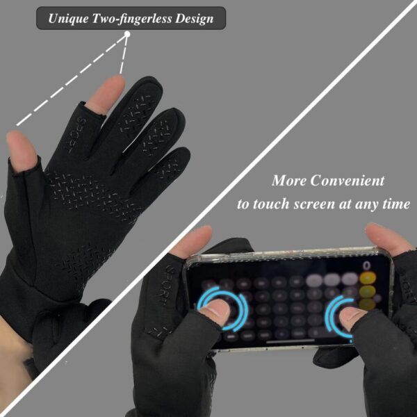 Grip Gloves, 2-Fingerless Thermal