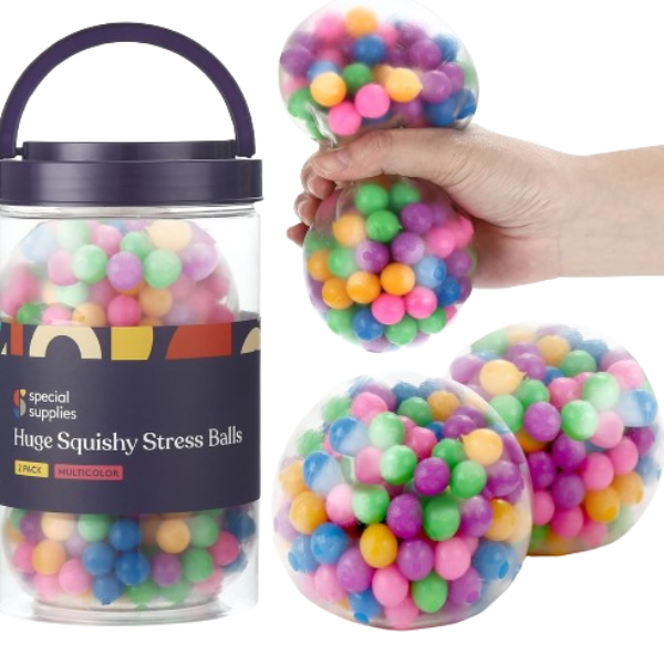 Special Supplies Sensory Squishy Stress Balls (Huge 2 Pack)