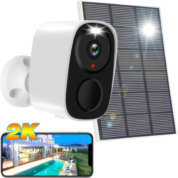 Security Camera Wireless Outdoor with Solar Panel Cameras for Home Security