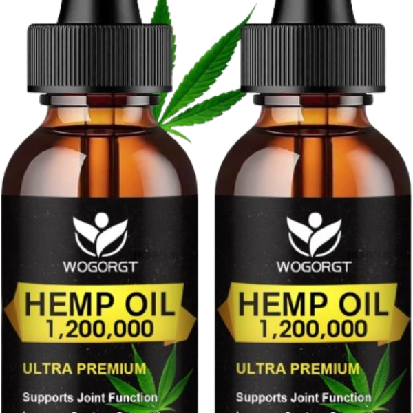 (2 Pack) Organic Hemp Oil - 100% Natural Hemp Oil Extract, Calming, Sleep, Relaxation, Immune Support